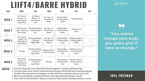 Barre Blend Hybrid Calendar